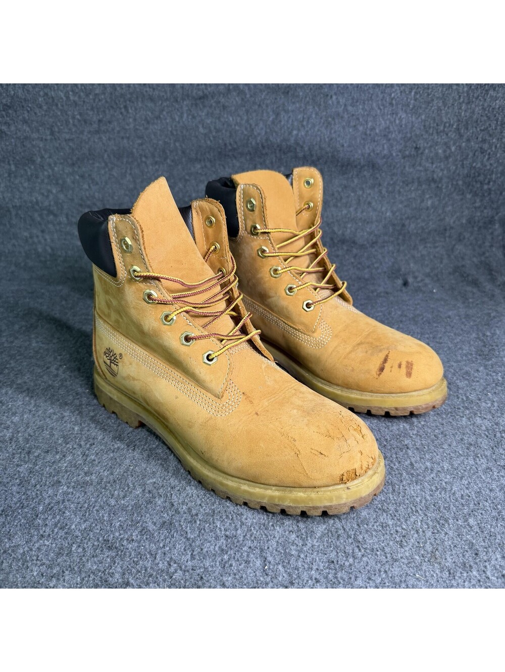 Timberland 6 Inch work Boots Mens Size 8 Beige Nubuck Leather Work 10361